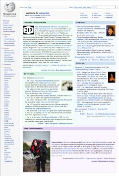Agnes Milowka on Wikipedia's main page