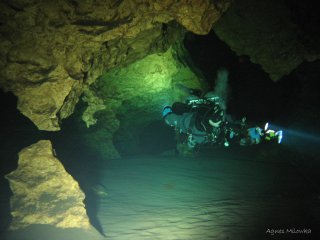 Agnes Milowka - Diver Swims Through an Underwater Labyrinth