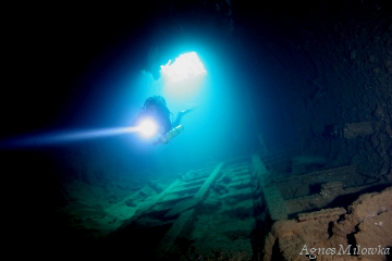 Agnes Milowka_diving J Class Submarine